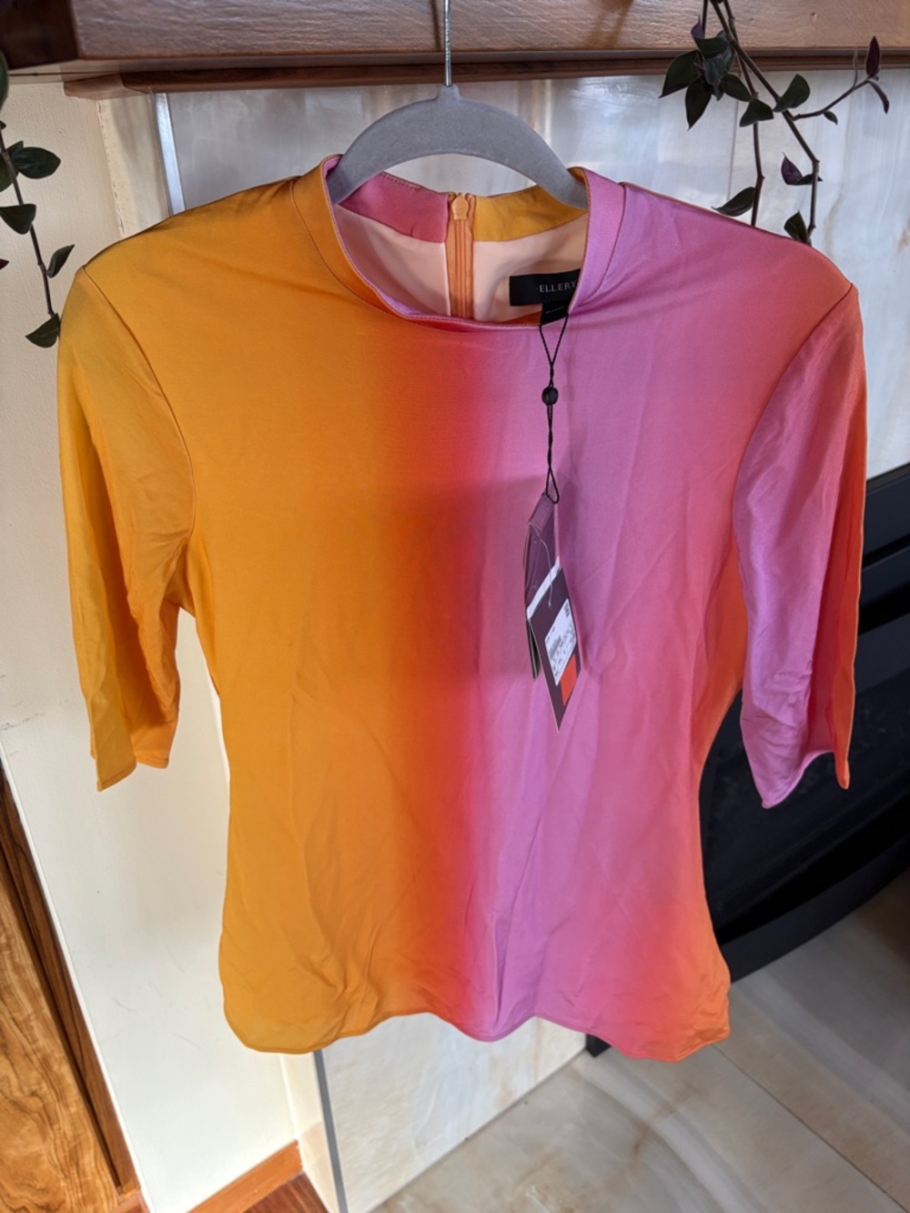 Ellery Pink to Orange Gradient Short-Sleeve Tee